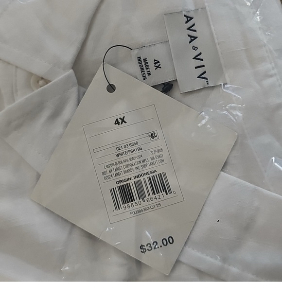Ava & Viv Classic White Collared Shirt - Picture 3 of 14